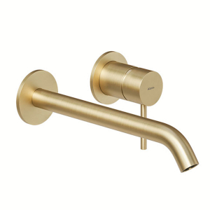 MISCELATORE LAVABO AD INCASSO LIFE Ø34 Acciaio Inox 316L ORO SPAZZOLATO